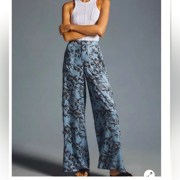 Anthropologie / palazzo utility pants/ wide leg / size XS / 0/ waist 24 - Picture 2 of 16